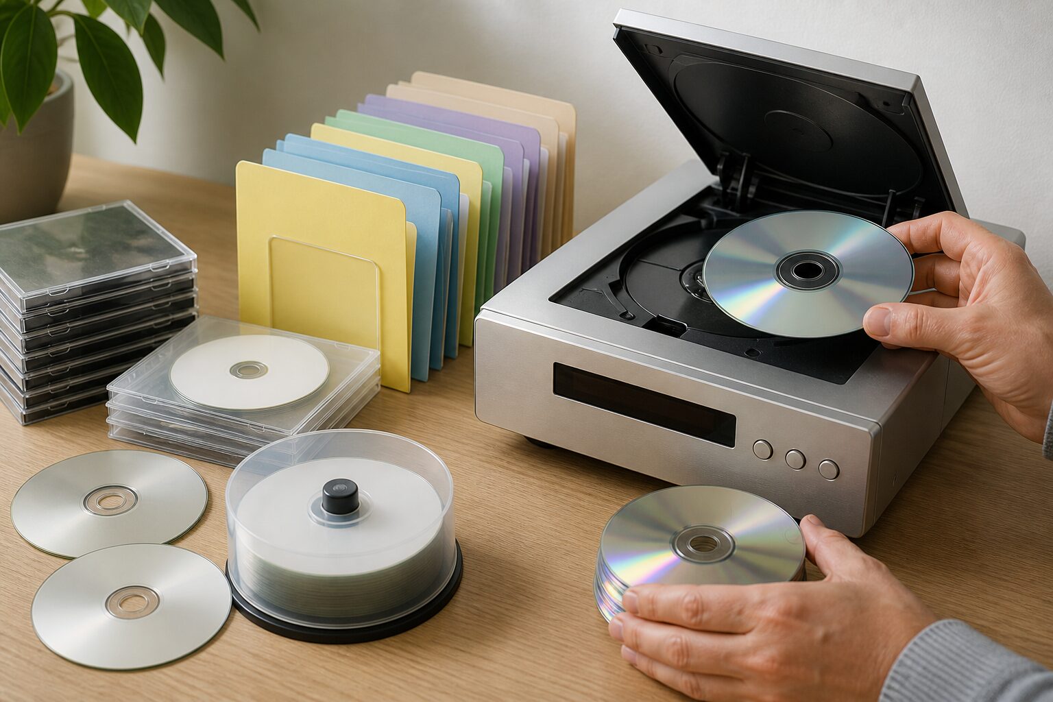 音楽CDとMP3 CDの対応形式と再生順を確認する図