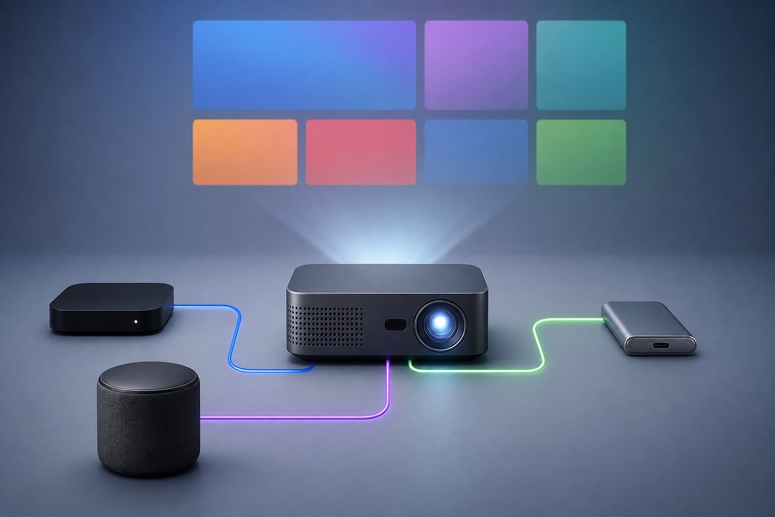 Google TV世代とHDMI・USB-C・AUX・8Wスピーカーを確認する図