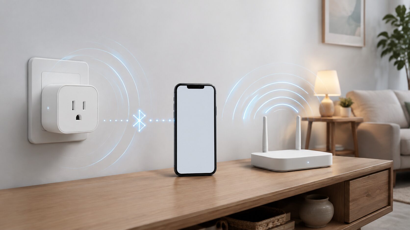 2.4GHz Wi-FiとBluetooth接続を確認する図